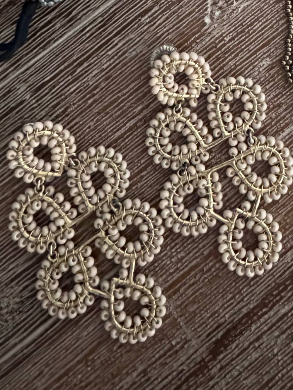 Gold statement earrings